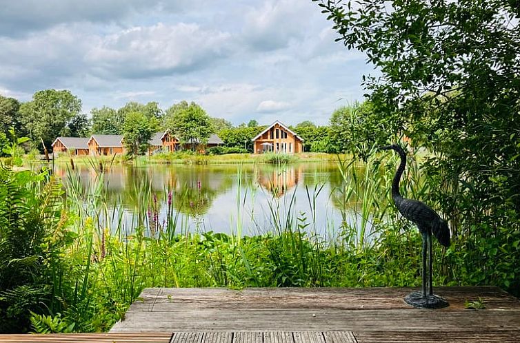 Uitzicht op het meer bij Huisje in Heel, vakantiehuis in Midden Limburg, Limburg.