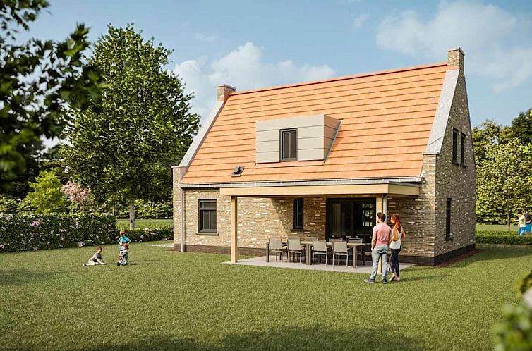 Geniet van de rust bij Luxe 8, een vakantiehuis in Thorn, Midden Limburg, met ruime veranda en groene omgeving.
