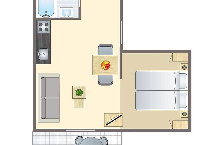 Cozy living room in De Lommerbergen 2-person bungalow 2B2, Reuver, Limburg.