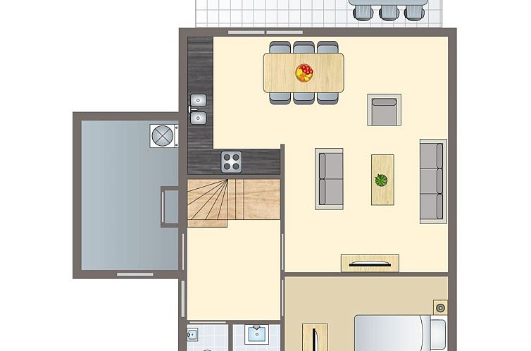 The Fresh 6-person bungalow in Overloon, North Brabant, charming exterior view with green surroundings.