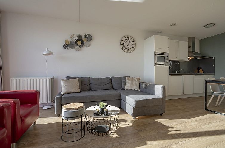 Gemuetliches Wohnzimmer in der Duinerei C202 Groote Keeten, Ferienhaus in Callantsoog, Nordseekueste, Nordholland.