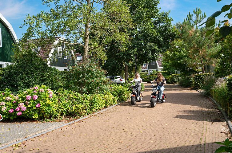 Geniet van de groene omgeving bij Koningshoeve Sauna & Jacuzzi 4 personen in Schoorl, Noord-Holland, een vakantiehuis voor ontspanning.