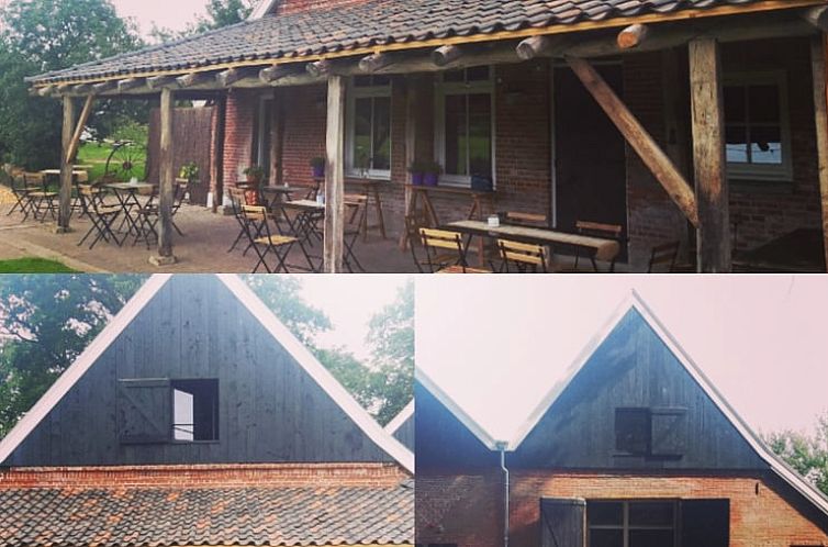 Veranda van Huisje in Losser, vakantiehuis in Twente, Overijssel. Geniet van rust en natuur op het terras.