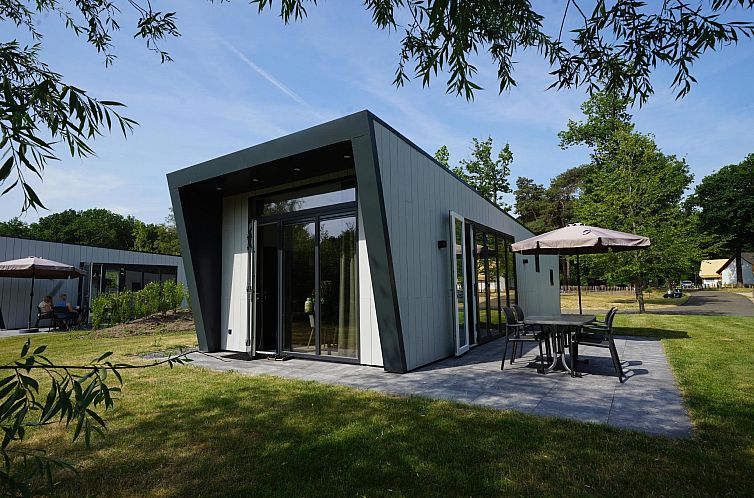 Just Nature 4 vacation home in IJhorst, Northwest Overijssel, with modern terrace and green surroundings.