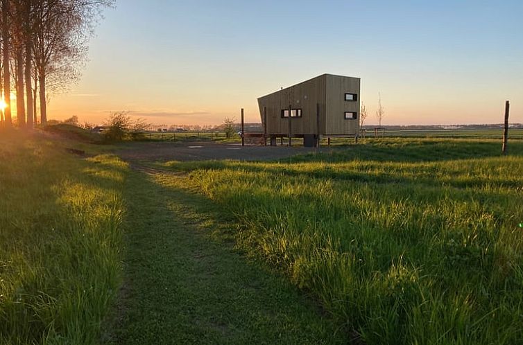 Vacation home in Philippine in the evening sun surrounded by lush nature in Zeeuws-Vlaanderen, Zeeland.
