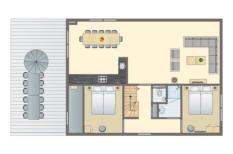Strand Resort Ouddorp Duin, 12-person villa in Ouddorp, South Holland, surrounded by dunes and nature for a relaxing vacation.