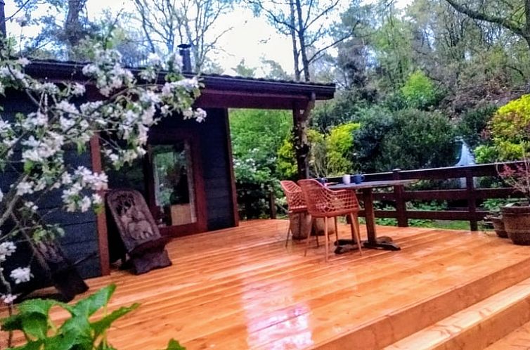 Enjoy the wooden veranda at Holiday Home in Groesbeek in Rijk van Nijmegen, Gelderland.