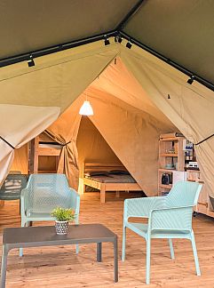 Tent house Safaritent + sanitair, Østbirk, Central Jutland, Denmark