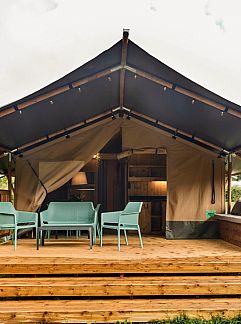 Tent house Safaritent + toilet, Østbirk, Central Jutland, Denmark