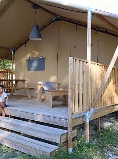 Zelthaus Safaritent, Lissac-sur-Couze, Limousin, Frankreich