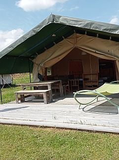 Zelthaus Safaritent, Saint-Médard-la-Rochette, Limousin, Frankreich