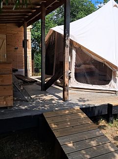 Zelthaus Bell tent «6M», Eymoutiers, Limousin, Frankreich