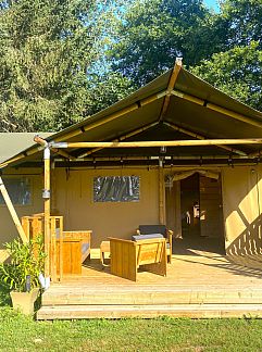 Tenthuis Safaritent + sanitair, Saulgond, Poitou-Charentes, Frankrijk