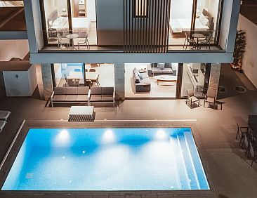 Vakantiehuis Periyiali Resort - Seitlicher Meerblick Villa E