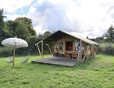 Safaritent met privé sanitair