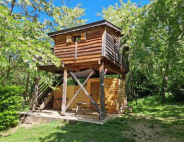 Boomhut met spa