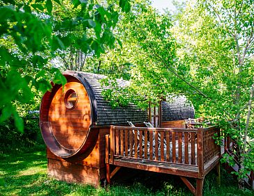 Caravan met spa
