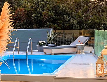 Vakantiehuis Olivengrüne Villa mit privatem beheiztem Pool