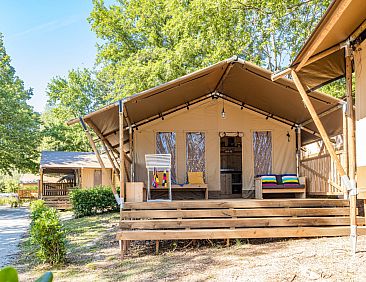 Safaritent + sanitair + airco