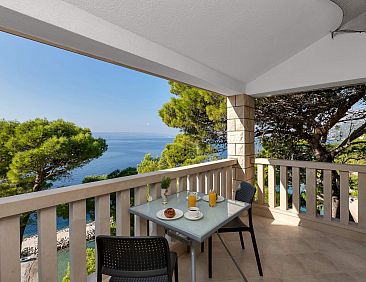 Appartement Pine Canopy Studio mit Balkon und Meerblick A1