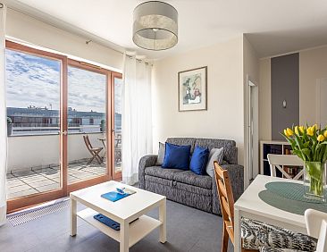 Appartement Sky mit Balkon am Meer