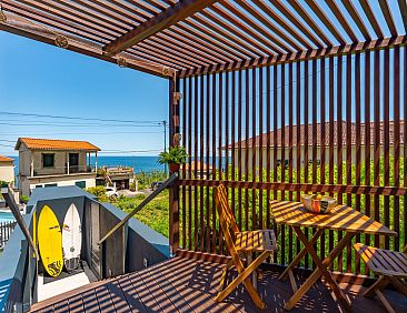 Vakantiehuis Modernes Studio, Terrasse mit Meerblick und Zug