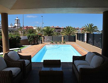 Vakantiehuis Villa meloneras mit ganztägiger Sonne am Pool