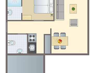 Het Land van Bartje | 2-persoons bungalow | 2A