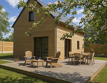 Vakantiehuis Charmantes Holzhaus in einer grünen Umgebung