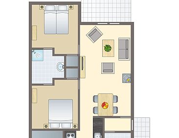 Resort Haamstede | 4-persoons bungalow | 4B